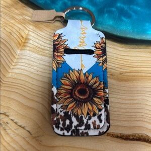 Sunflower /Dream Print Keychain/Chapstick‎ holder